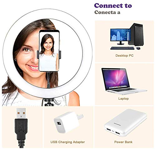 LUMINGO Anillo de luz LED 12 Pulgadas 30cm con Mando a Distancia Lampara y Fotos, Aro de luz con Tripode + 160cm, Soporte para movil, Luz Selfie, TIK Tok, Youtube