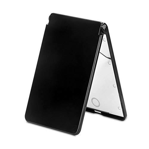 LURICO Espejo de Mano | Espejo de Bolsillo Compacto Iluminado LED - Aumento de 1X/2X - Plegable Espejo Cosmético para Maquillaje Afeitado o Viaje (Negro)