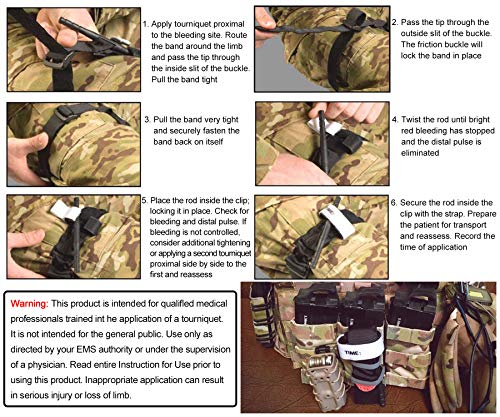 LURICO Militar Tactical Torniquete (Negro 2Pcs), de Rescate de Emergencia Torniquete de Emergencia Táctico Militar Médico Hebilla de Liberación Rápida para Primeros Auxilios