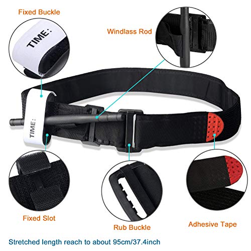 LURICO Militar Tactical Torniquete (Negro 2Pcs), de Rescate de Emergencia Torniquete de Emergencia Táctico Militar Médico Hebilla de Liberación Rápida para Primeros Auxilios