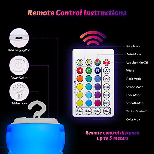 LUROON Lámpara LED para Niños 16 Color Cambiante, Control Táctil Temporizador Cuidado Ojos Silicona suave y lavable Luz de Noche Infantil, Perfecto Regalo para Bebés