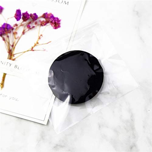 Lurrose 10 piezas de maquillaje de borla de polvo no látex, suave, esponjosa, para maquillaje cosmético en polvo, crema (negro)