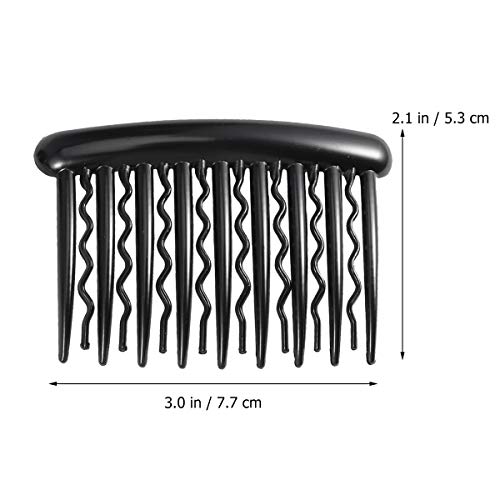 Lurrose 24 Piezas de plástico Peines Laterales para el Cabello Ondas en los Dientes Peines para Cabello insertado Peine Nupcial para el Cabello Fino (Color de Mezcla)