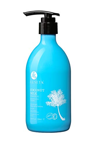 LUSETA Champú de Leche de Coco Hidratante Nutritivo y Reparador para Cabello Seco y Dañado 500 ml