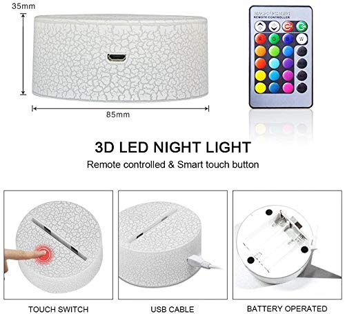 Luz de noche LED 3D Pokemon-Wooper Decoración de recámara Mejor Navidad Regalo de cumpleaños para niños y niñas, con cupón