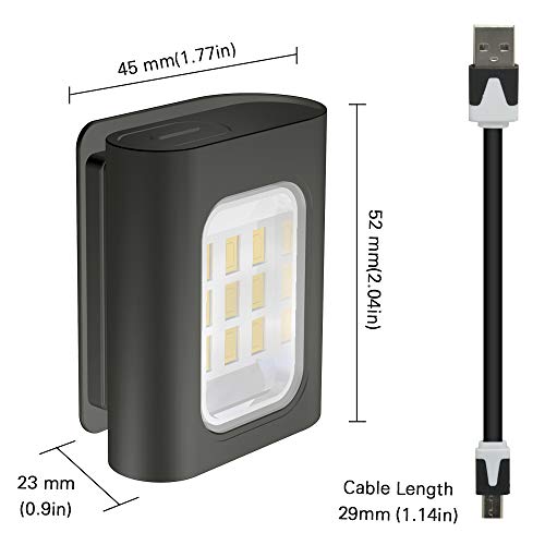 Luz para Correr Running Led de Seguridad Recargable por USB Impermeable Luz de Advertencia 4 Modos de Luces Clip Magnético para Deportes Jogging Ciclismo Collar de su Mascota Caminar al Aire Libre