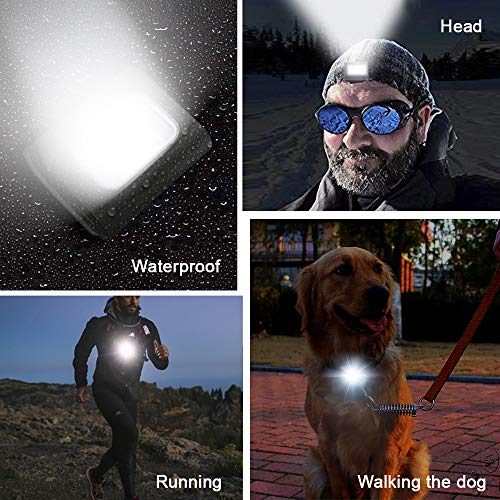 Luz para Correr Running Led de Seguridad Recargable por USB Impermeable Luz de Advertencia 4 Modos de Luces Clip Magnético para Deportes Jogging Ciclismo Collar de su Mascota Caminar al Aire Libre