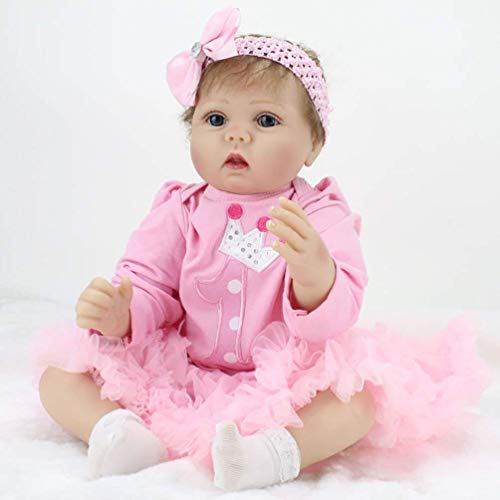 LXDDP Reborn Baby Dolls 22 'Vinilo Silicona Suave Reborn Baby Doll muñecas recién Nacidas bebé niña Juguete Regalo Navidad