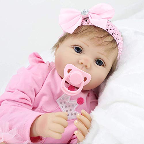 LXDDP Reborn Baby Dolls 22 'Vinilo Silicona Suave Reborn Baby Doll muñecas recién Nacidas bebé niña Juguete Regalo Navidad