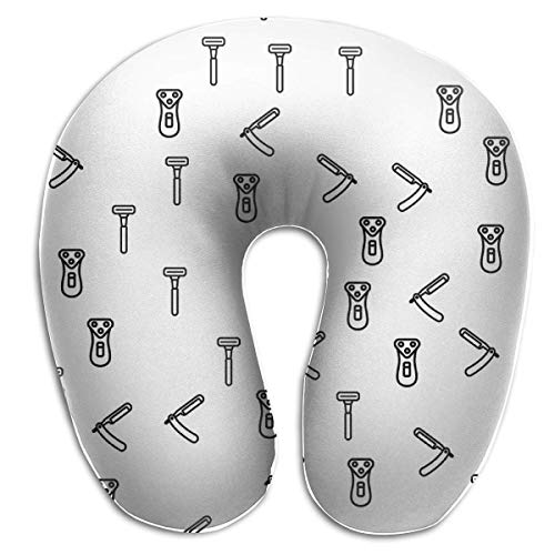 LXJ-CQ Almohada para el Cuello Colección de Dispositivos de Afeitado Almohada de Viaje en Forma de U Diseño ergonómico Contorneado Funda Lavable