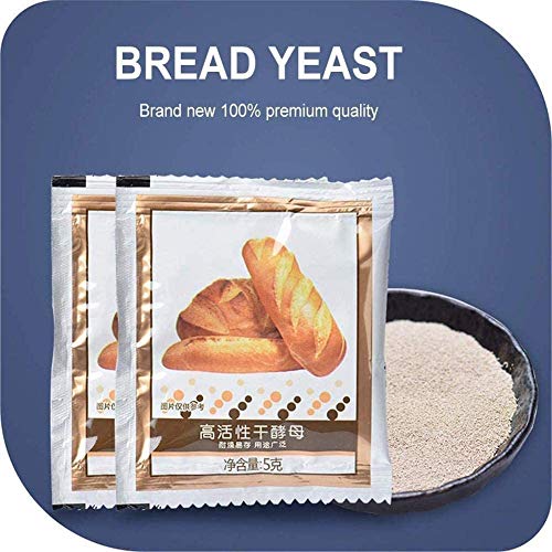 LZEN 30 Packs Bread Yeast Active Dry Yeast High Glucose Tolerance Kitchen Baking Agents for Kitchen Baking(5g per Pack)