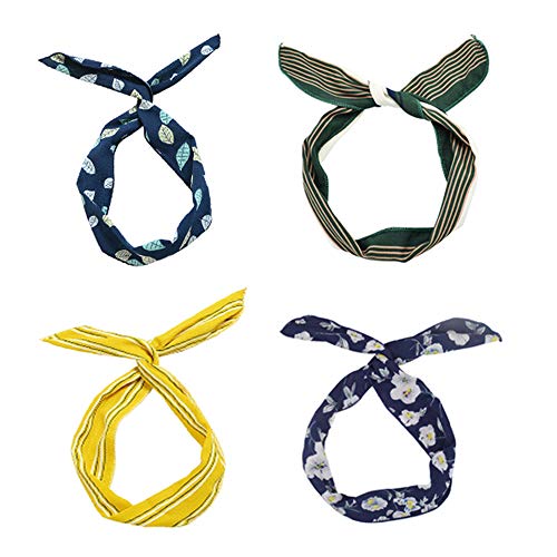 LZYMSZ 12PCS Diademas para Mujer, Estampado Floral Torsi¨®n Nudo Banda Para el Cabello Yoga Cabeza Envoltura Deportes Turbante El¨¢stico (2019-TSTJ)