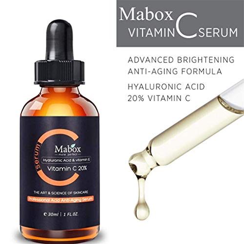 Mabox 2,5% Retinol Crema Facial Blanqueadora + Vitamina C Suero Blanqueador Crema Facial Hidratante Antienvejecimiento