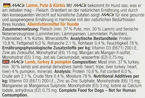 Mac 's Cordero, Pute & Calabaza, 11er Pack (11 x 150 g)