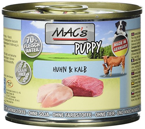 Mac 's Puppy Gallina & Ternero, 6 Pack (6 x 200 g)