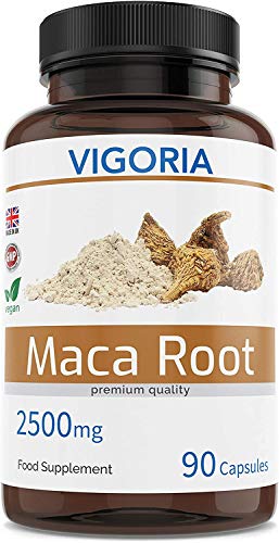 Maca Andina - Aumenta la energía, resistencia, memoria - Más vitalidad para hombres y mujeres - 2500 mg 90 cápsulas - Extracto natural 10:1 de polvo de pura raíz peruana - Vegano - Sin OGM ni aditivos
