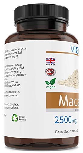 Maca Andina - Aumenta la energía, resistencia, memoria - Más vitalidad para hombres y mujeres - 2500 mg 90 cápsulas - Extracto natural 10:1 de polvo de pura raíz peruana - Vegano - Sin OGM ni aditivos