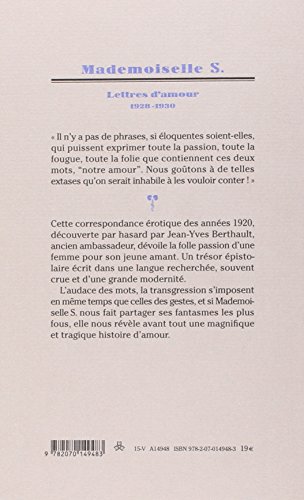 Mademoiselle S.: Lettres d'amour 1928-1930 (Versilio)