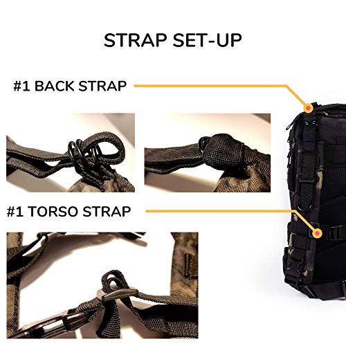 Madger Mochila 20L / Camuflaje Táctico / Militar, Senderismo, Trekking, Camping, Bicicleta, Outdoor / Impermeable, Multi-fonctionnel