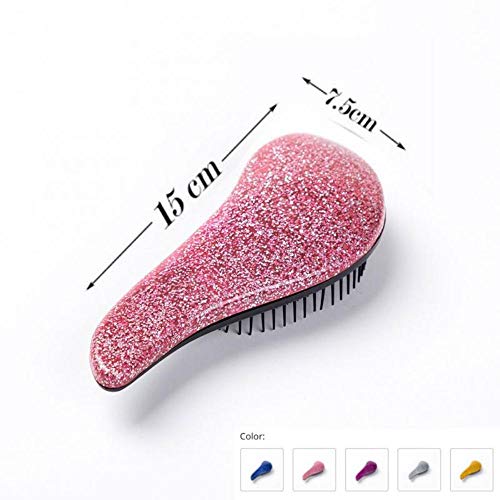 Magic Handle Hair Combine Antiestático Electrochapa Cepillo para el cabello Masaje Peine Cepillo para el cabello Tangle Teezer Original Anti-frizz Brush Barber, Azul, España