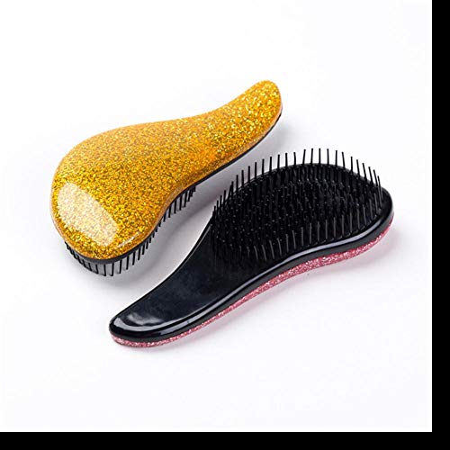 Magic Handle Hair Combine Antiestático Electrochapa Cepillo para el cabello Masaje Peine Cepillo para el cabello Tangle Teezer Original Anti-frizz Brush Barber, Azul, España