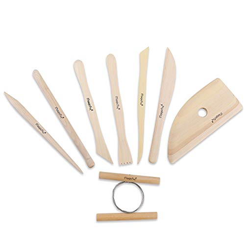 Magicfly Herramientas de Escultura, 45 PCS Herramientas para Modelado de Arcilla Polimérica Cerámica Alfarería, Herramientas con Estuche para Manualidades Artesanía
