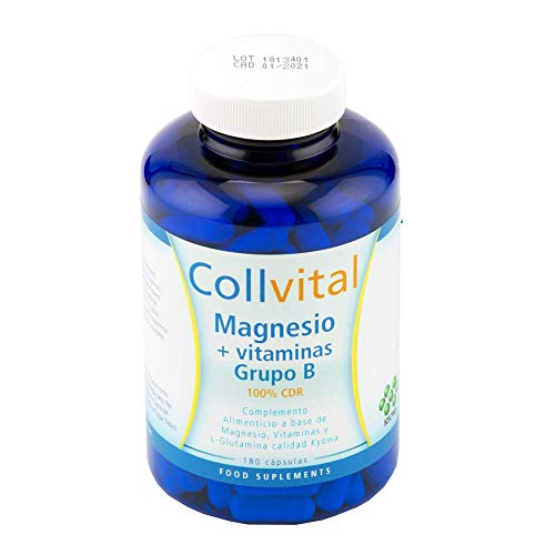 Magnesio + Vitaminas para el cansancio de grupo B + Glucosamina Kyowa 180 capsulas de 430MG (tratamiento para 3 meses). Reduce la fatiga y mejora el sistema nervioso. Suplemento carbonato de magnesio