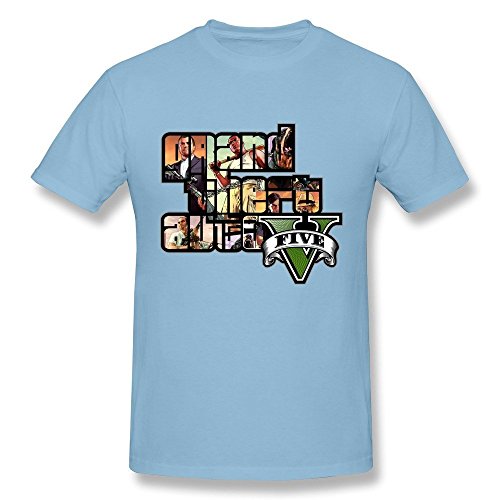 maikeer Men's GTA 5 Grand Theft Auto V O-neck T-shirt