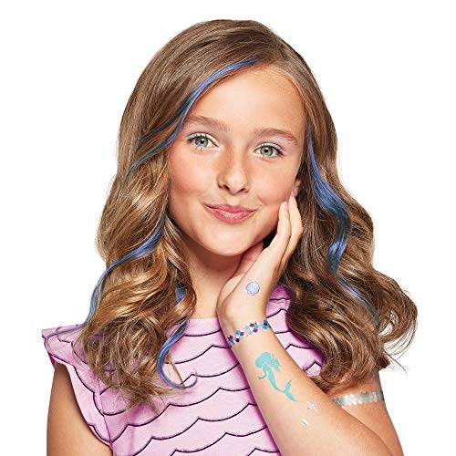 Make It Real – Mega Mermaid Makeover. Mermaid Themed Girls Makeup Kit. Starter Cosmetic Set for Kids and Tweens. Includes Case, Mirror, Eye Shadow, Blush, Mermaid Brushes, Lip Gloss, Nail Polish