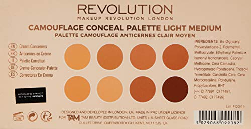 Makeup Revolution - Paleta de Correctores Ultra Pro HD Camouflage - Light Medium