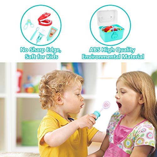 Maletín Doctor, joylink 37Pcs Doctora Juguetes Cuadro Médico Conjunto Enfermera Médico Kit Juego de Rol Cuadro Médico Maletín de Médico Juegos de médicos para Niñas Niños