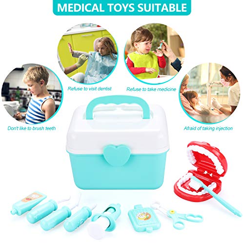 Maletín Doctor, joylink 37Pcs Doctora Juguetes Cuadro Médico Conjunto Enfermera Médico Kit Juego de Rol Cuadro Médico Maletín de Médico Juegos de médicos para Niñas Niños