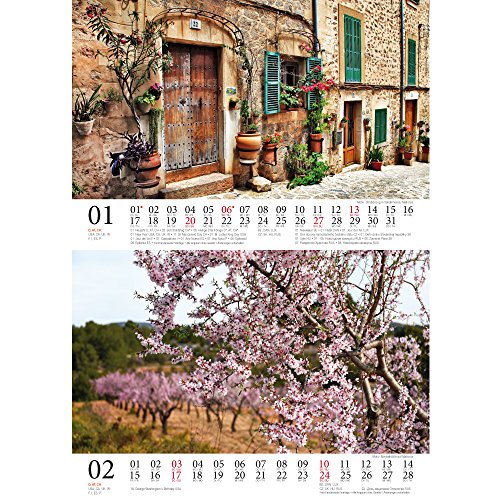 Mallorcazauber Mallorca - Calendario de mesa 2019, formato DIN A5, vacaciones, español, mar
