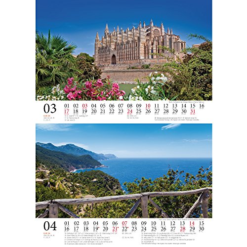 Mallorcazauber Mallorca - Calendario de mesa 2019, formato DIN A5, vacaciones, español, mar