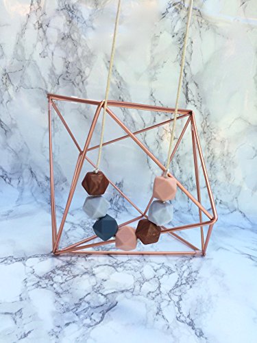 Mama & Belle – Collar de dentición/enfermería – seguridad probado masticables joyería Aurora rosa Quartz Talla:Necklace length approx 29 inches/74cm