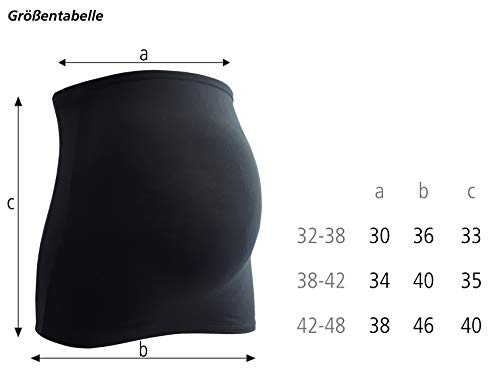 Mamaband - Banda abdominal para embarazadas en paquete doble, calentador de espalda y alargador de camisetas para embarazadas, ropa premamá elástica blanco / negro Large