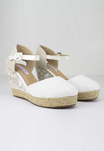 Mandarina - Cuñas para Novia Leticia - Blanco, 38