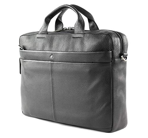 Mandarina Duck Detroit Briefcase cuero Black