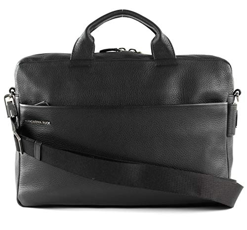 Mandarina Duck Detroit Briefcase cuero Black