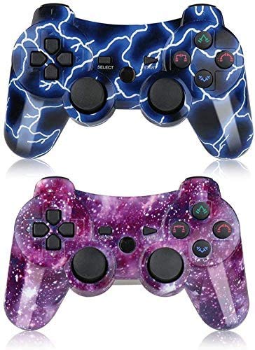 Mando PS3 Inalámbrico para PS3 Controller Bluetooth para Playstation 3 (Deep Blue Galaxy)