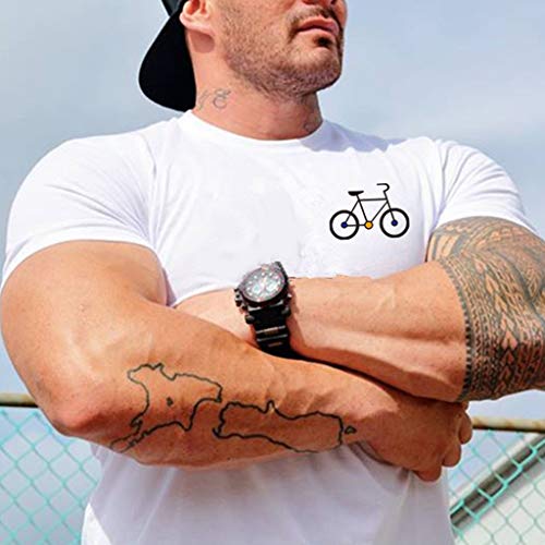 Manga Corta Camiseta Hombres Nuevo Verano Dibujos Animados Bicicleta Patrones Impresos Blusa Superior Tops Calavera 2019 Moda