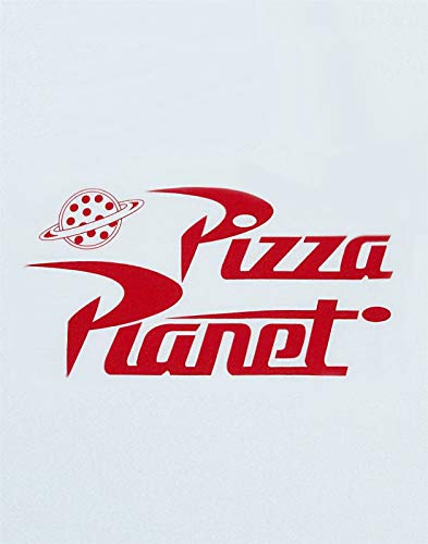 Manga Corta de la Camiseta de Toy Story Pizza Planet Ringer 'Hombres de Blanco