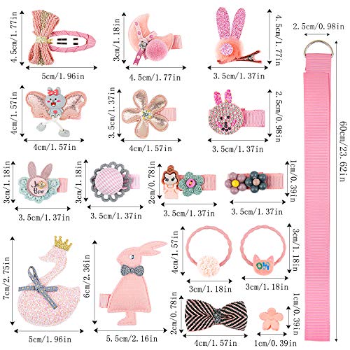 Maojuee 24 Piezas Horquillas Pelo Niña Clips Para el Pelo Pinzas para el Cabello Bebé Diademas para El Pelo para Niña Barrettes Lindos Accesorios para El Cabello con Caja de Regalo (Rosa)