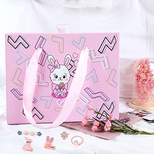 Maojuee 24 Piezas Horquillas Pelo Niña Clips Para el Pelo Pinzas para el Cabello Bebé Diademas para El Pelo para Niña Barrettes Lindos Accesorios para El Cabello con Caja de Regalo (Rosa)