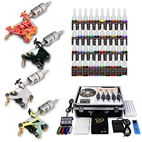 máquina de tatuar set Kit completo de tatuar Tatuaje 4 maquina Machine 40 tinta tattoo tatuaje