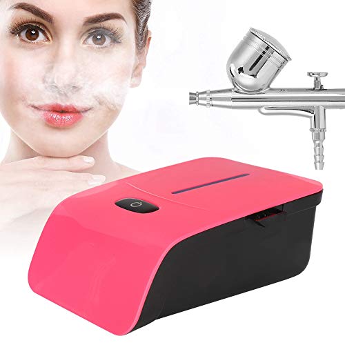 Máquina pulverizadora de oxígeno de agua Máquina pulverizadora facial Máquina para la piel Vaporizador facial, portátil Micro Nano Máquina pulverizadora hidratante facial Dispositivo(rojo)