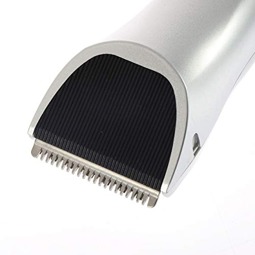 Maquinilla de afeitar eléctrica para hombres, recortadora de barba, 6 piezas/set, maquinilla de afeitar para el cabello, peluquería, máquina de afeitar recargable (plata) Jasnyfall