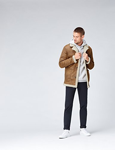 Marca Amazon - find. Abrigo Hombre, Marrón (Braun), M, Label: M