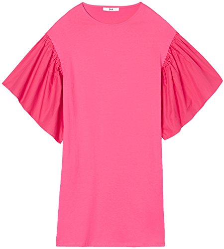 Marca Amazon - find. Vestido con Volantes en la Manga para Mujer, Rosa, 40, Label: M