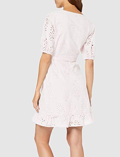 Marca Amazon - find. Vestido Corto Cruzado de Algodón Mujer, Rosa (Soft Shell Pink), 38, Label: S